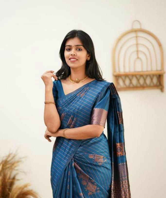 Adorning Rama Soft Silk Saree
