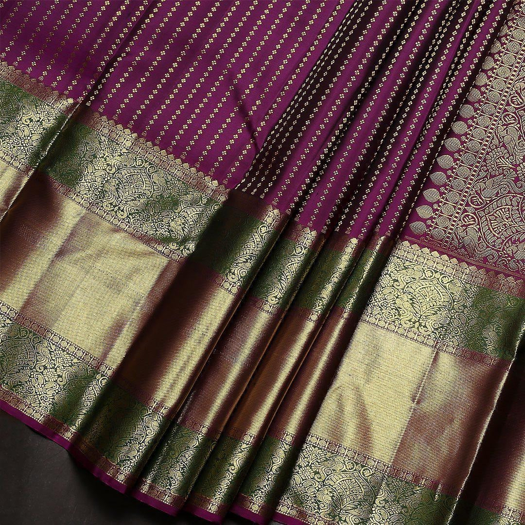 Sugandha - Purple Soft Banarasi Silk Saree with Golden Jacquard Weaving