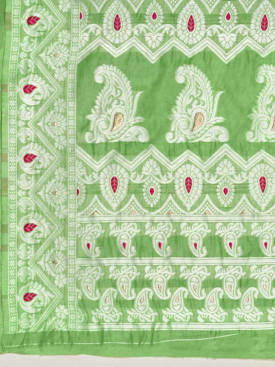 Aplomb Parrot Cotton Silk Saree