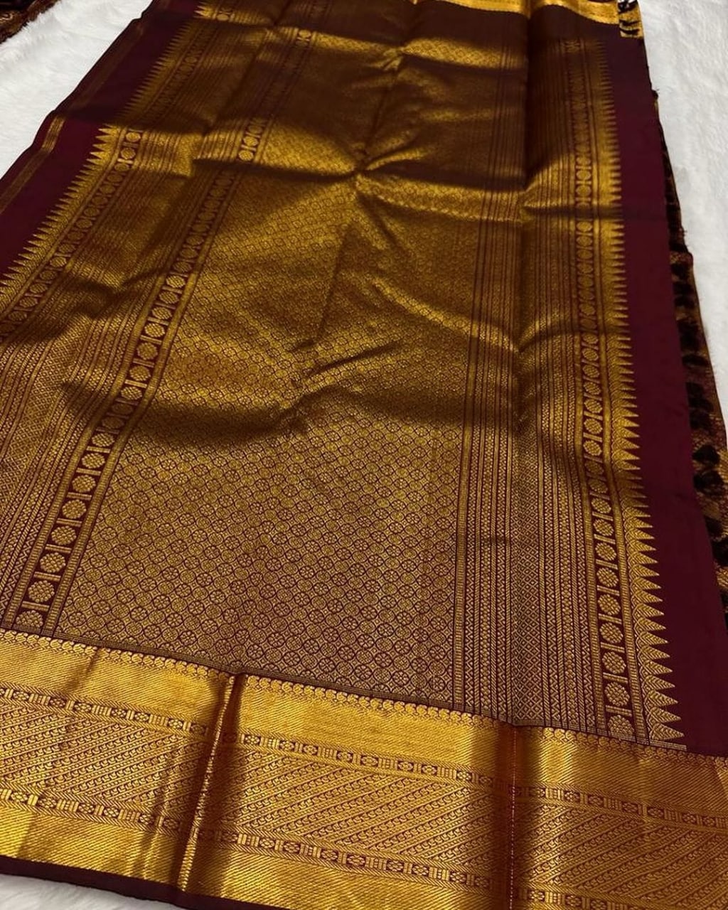 Aplomb Wine Soft Silk Saree