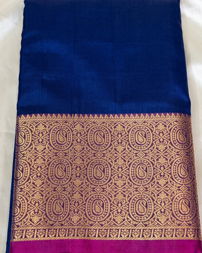 Chetna - Heritage Navy Pink Silk Elegance