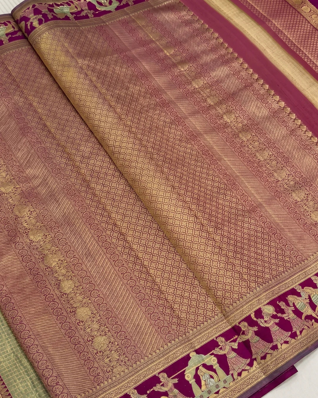 Kairavi - Mint Banarasi Silk Royal Saree