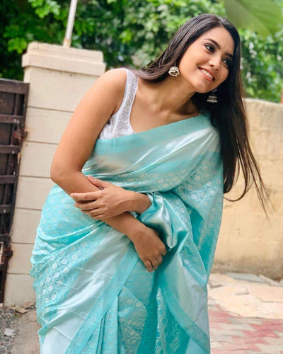 Pure Heavy Banarasi Saree With Rich Pallu