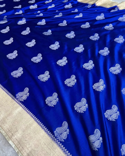 Charvi - Royal Blue Banarasi Silk Saree