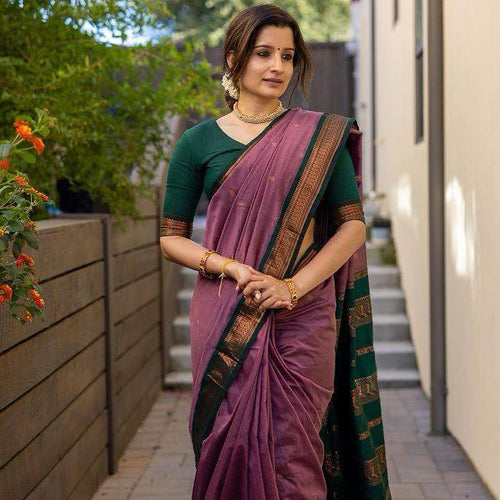 Bewitching Lavender Soft Silk Saree