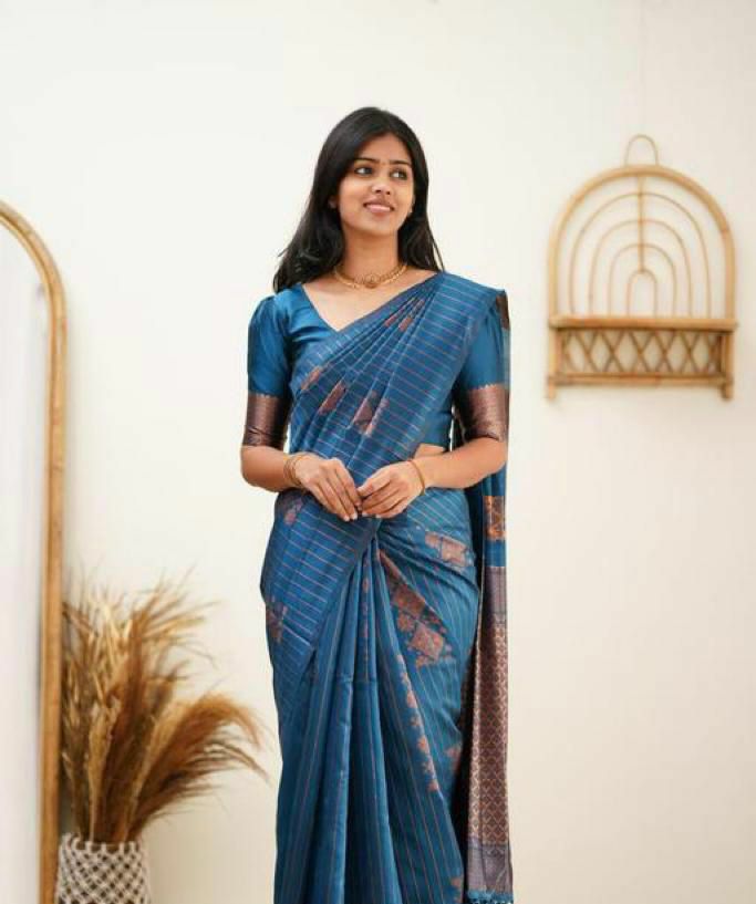 Adorning Rama Soft Silk Saree