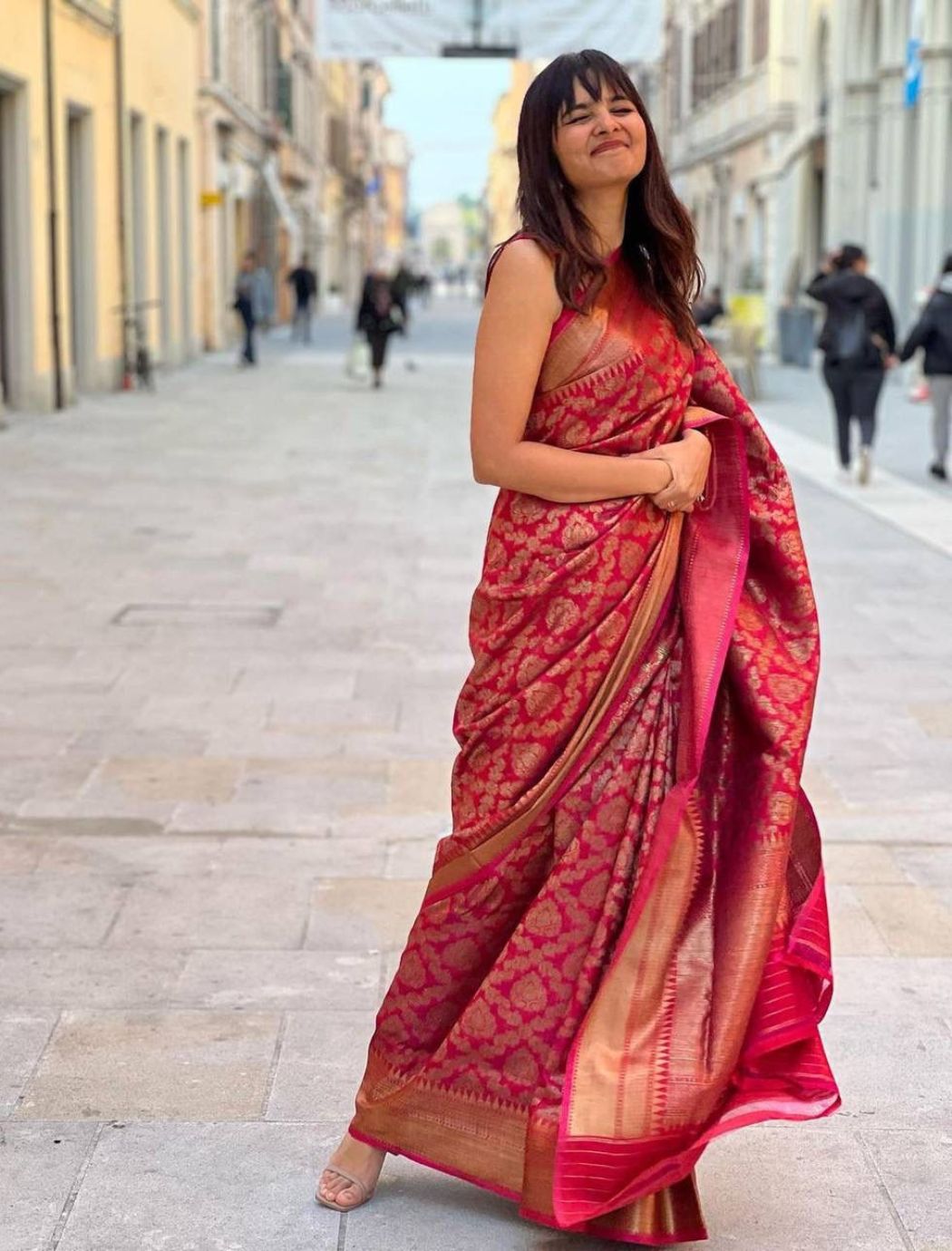 Binita Red Traditional Banarasi Silk
