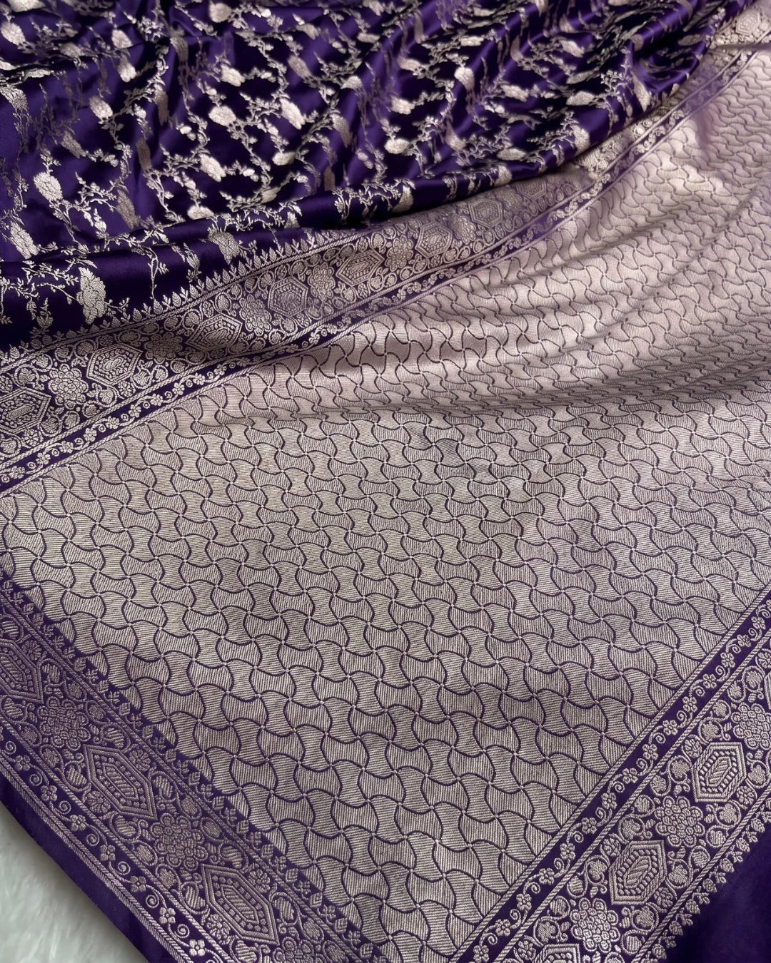 Aadhya - Royal Purple Banarasi Silk Saree
