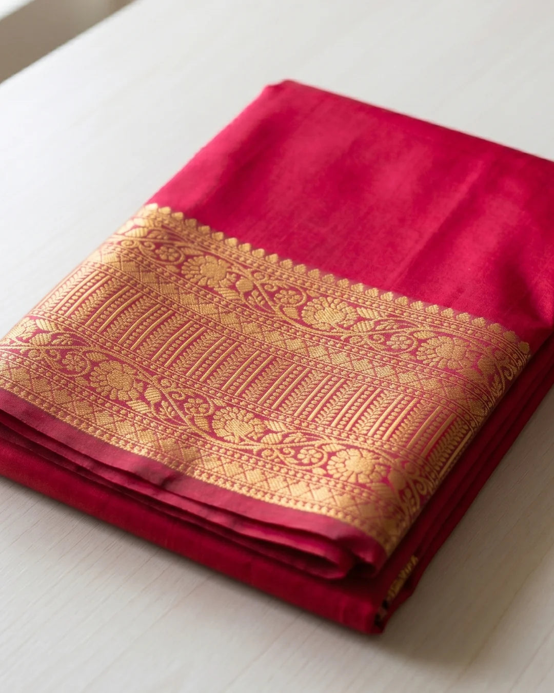 Chitra - Traditional Temple Border Silk Elegance