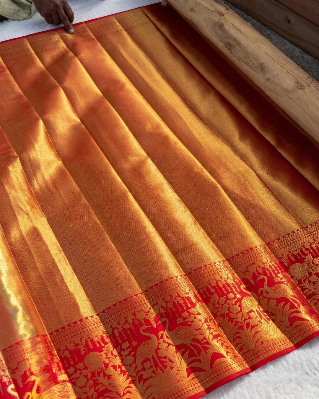 Fariha - Regal Peacock Motif Banarasi Silk Saree