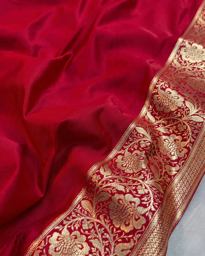 Drishti - Soft Peach Banarasi Silk Saree