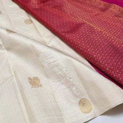 Imaginative Beige Soft Silk Saree With Murmurous Blouse Piece