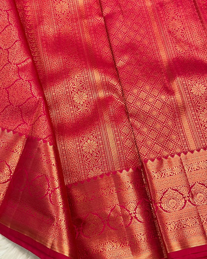Scintilla Dark Pink Soft Banarasi Silk Saree With Panoply Blouse Piece