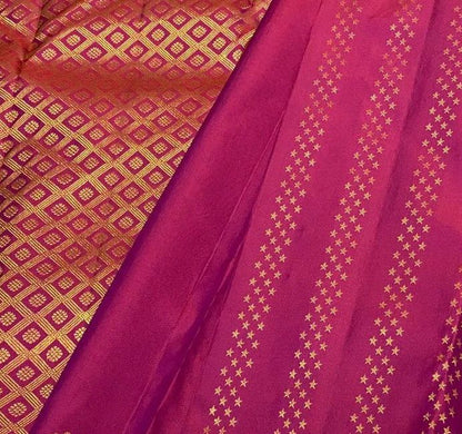 Desultory Dark Pink Soft Banarasi Silk Saree With Bewitching Blouse Piece