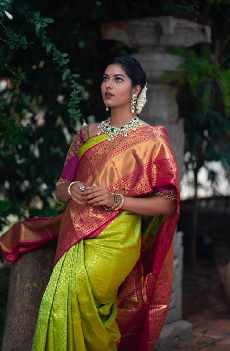 Lavish Green Banarasi Silk Saree