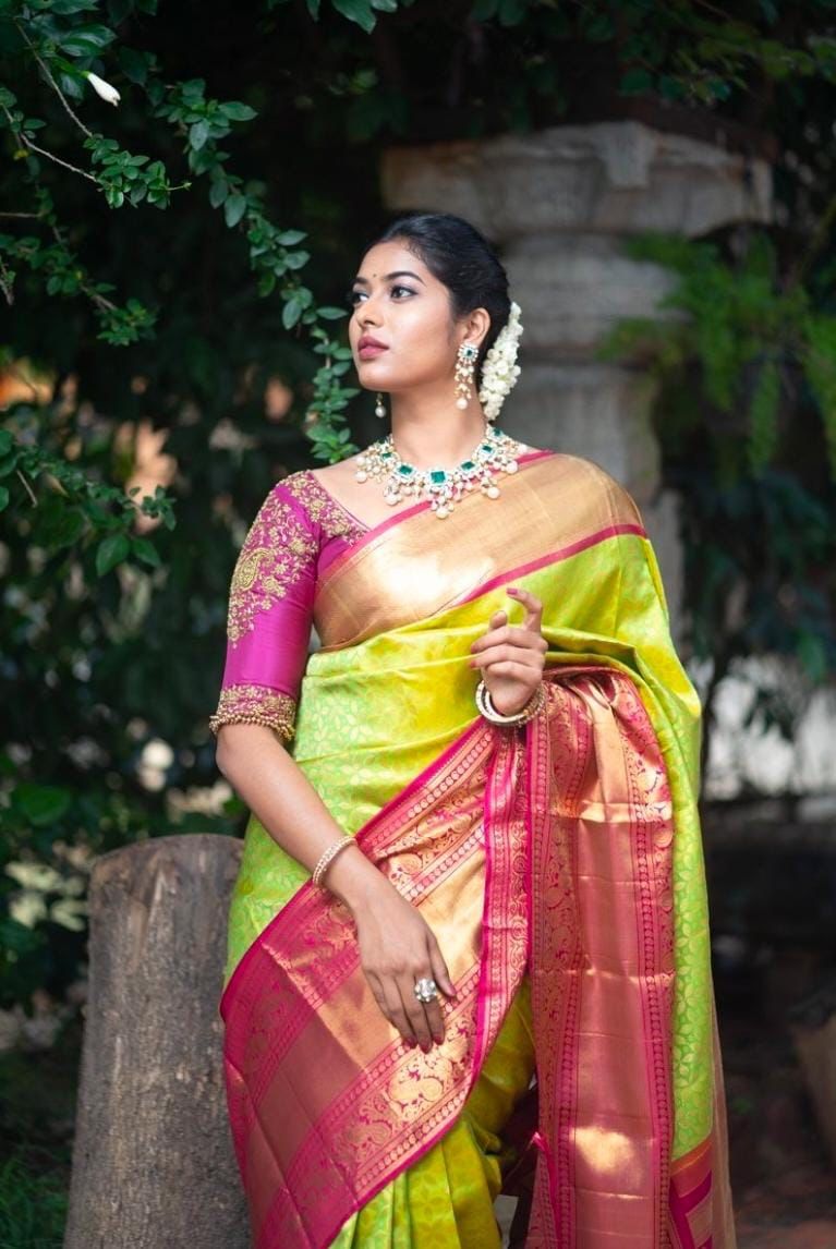 Lavish Green Banarasi Silk Saree