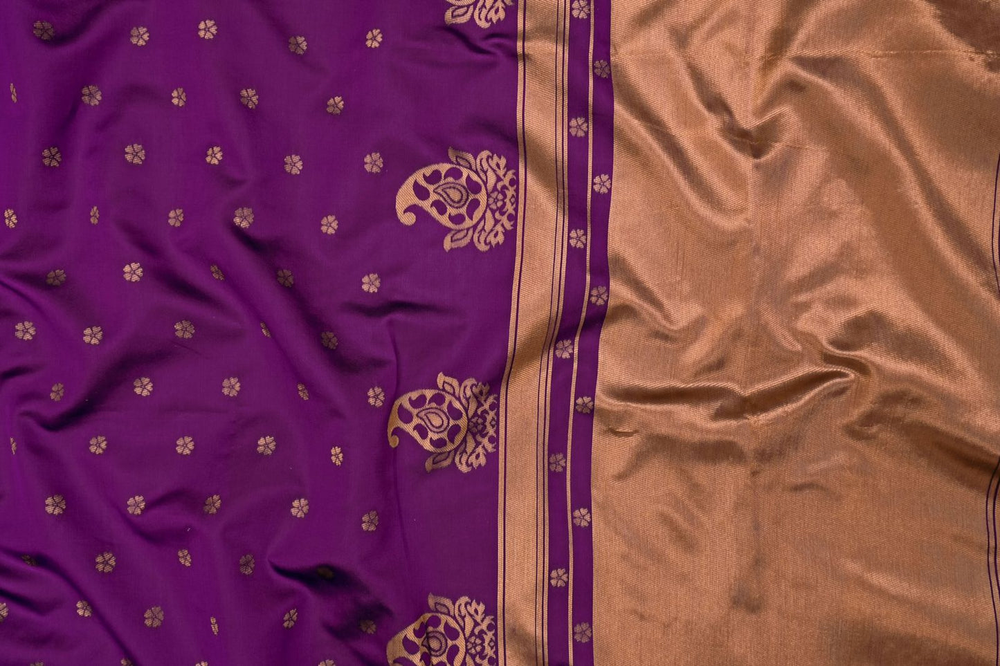 Lilac Purple Banarasi Silk Saree