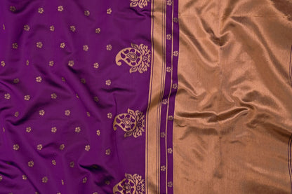 Lilac Purple Banarasi Silk Saree