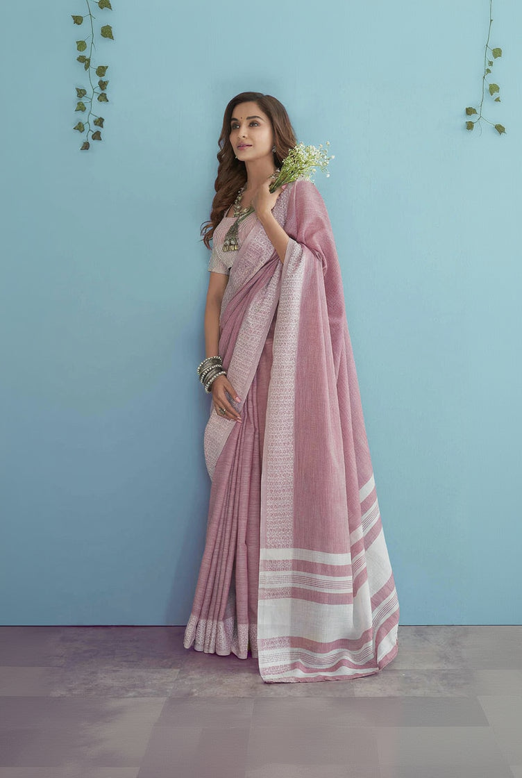 Innovative Grey Lucknowi Silk Saree With Phenomenal Blouse Piece