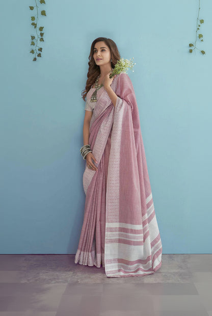 Innovative Grey Lucknowi Silk Saree With Phenomenal Blouse Piece