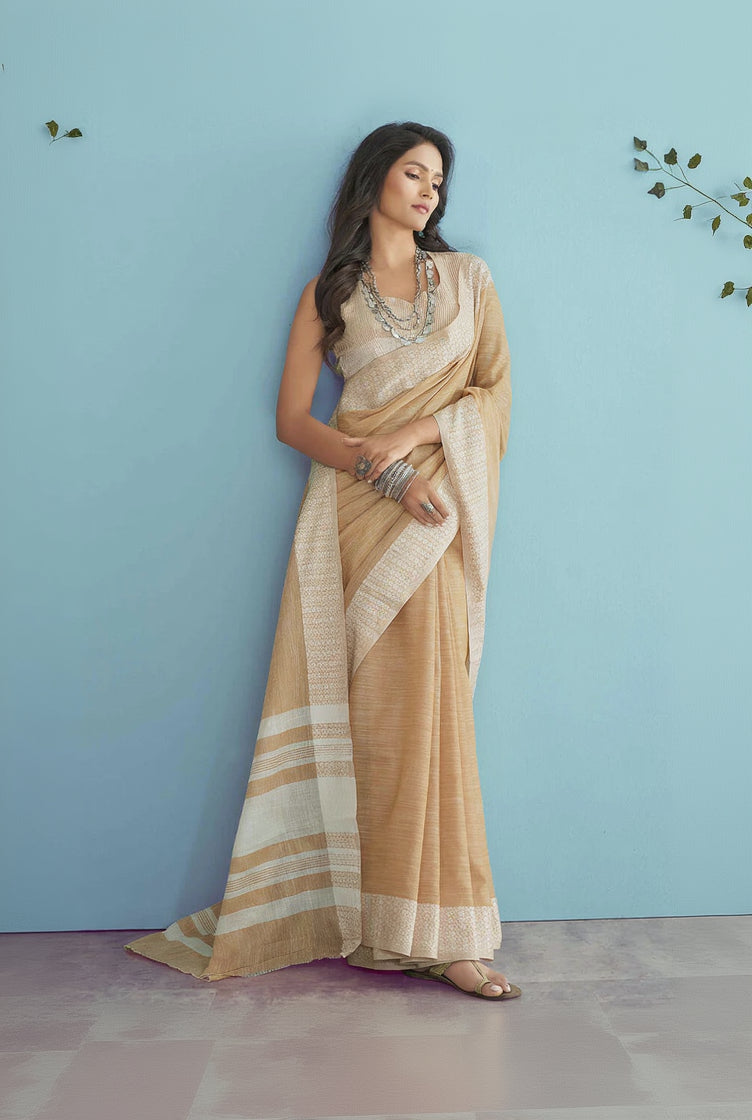 Innovative Grey Lucknowi Silk Saree With Phenomenal Blouse Piece