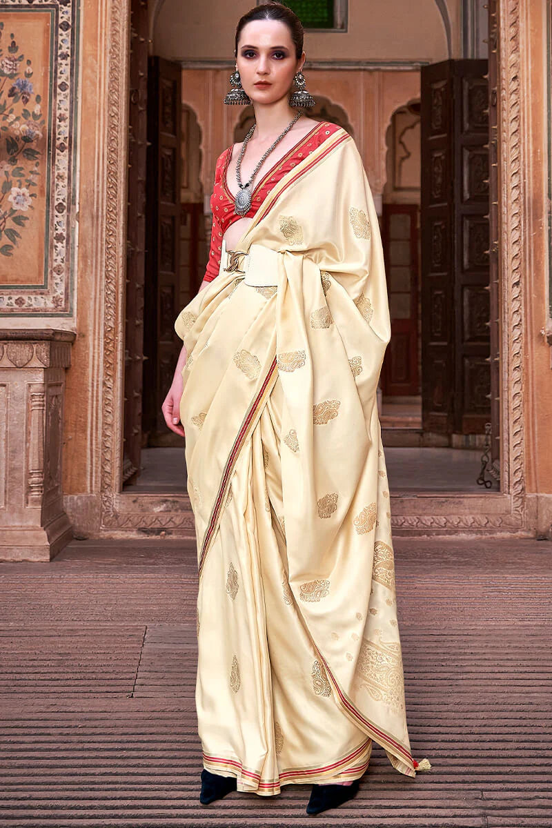 Lagniappe Pista Soft Banarasi Silk Saree With Lissome Blouse Piece