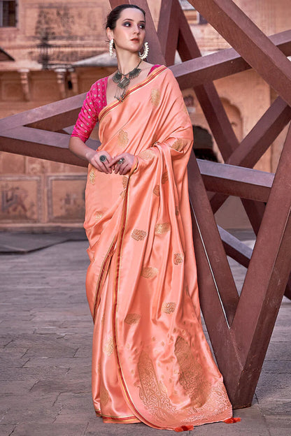 Lagniappe Pista Soft Banarasi Silk Saree With Lissome Blouse Piece