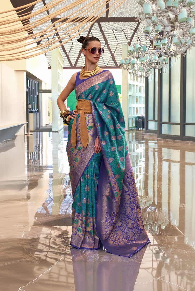Wonderful Magenta Soft Banarasi Silk Saree With Dazzling Blouse Piece