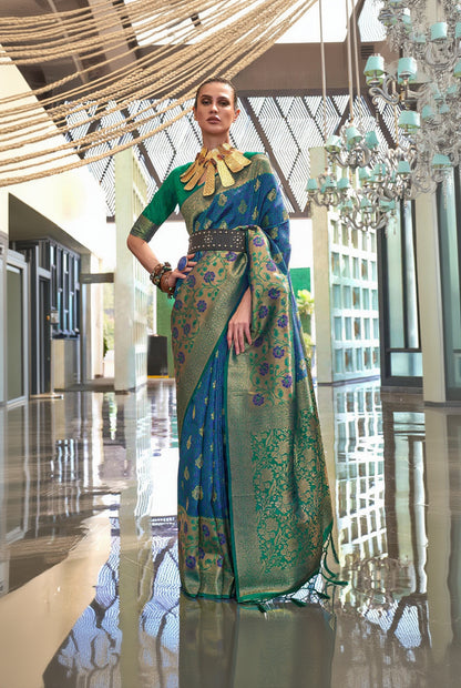Wonderful Magenta Soft Banarasi Silk Saree With Dazzling Blouse Piece