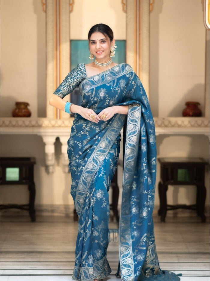 Epiphany Rama Soft Silk Saree