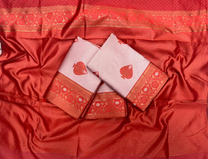 Rufous Red Banarasi Silk Saree