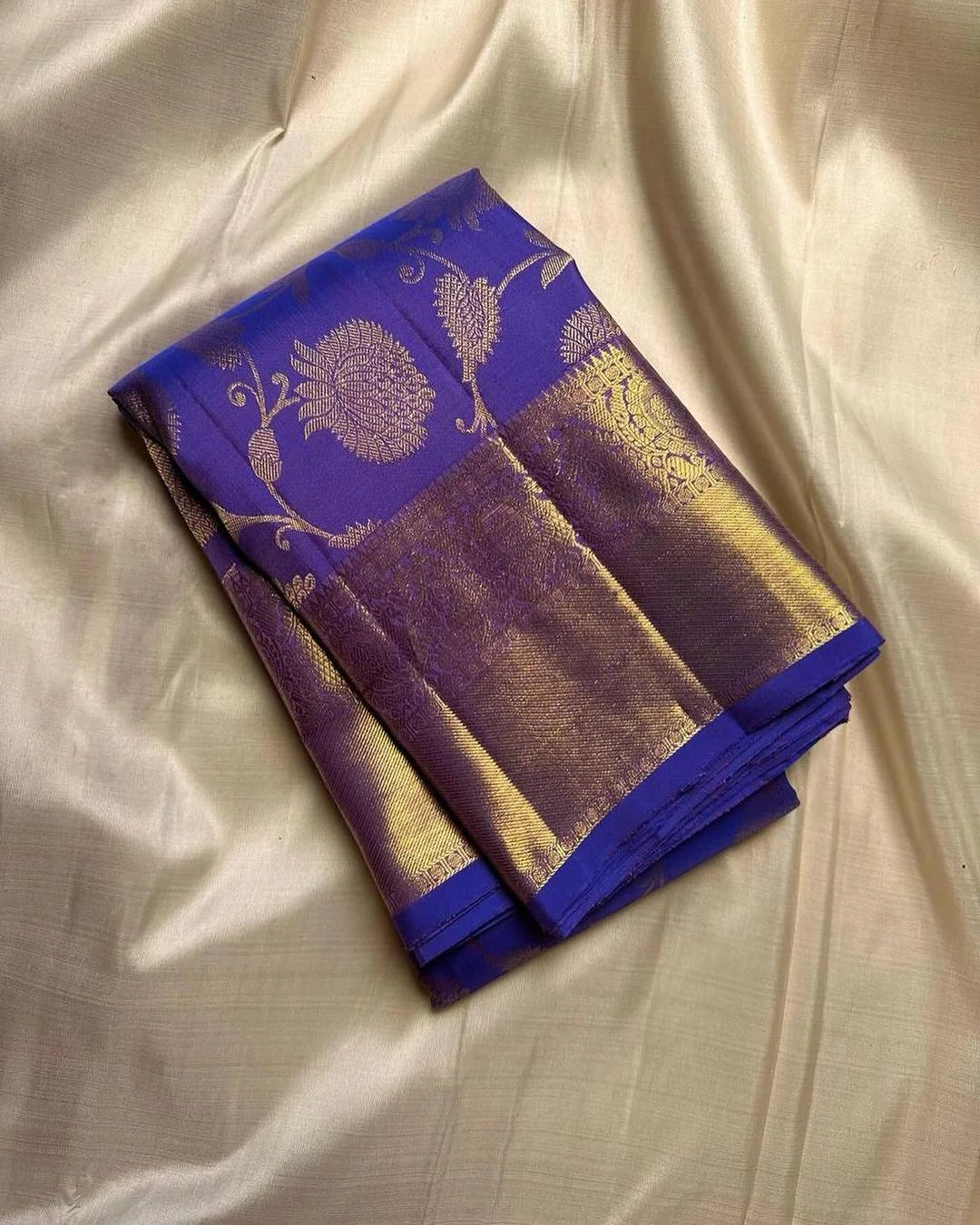 Akruti - Blue Banarasi Silk Saree with Zari Weaving Border