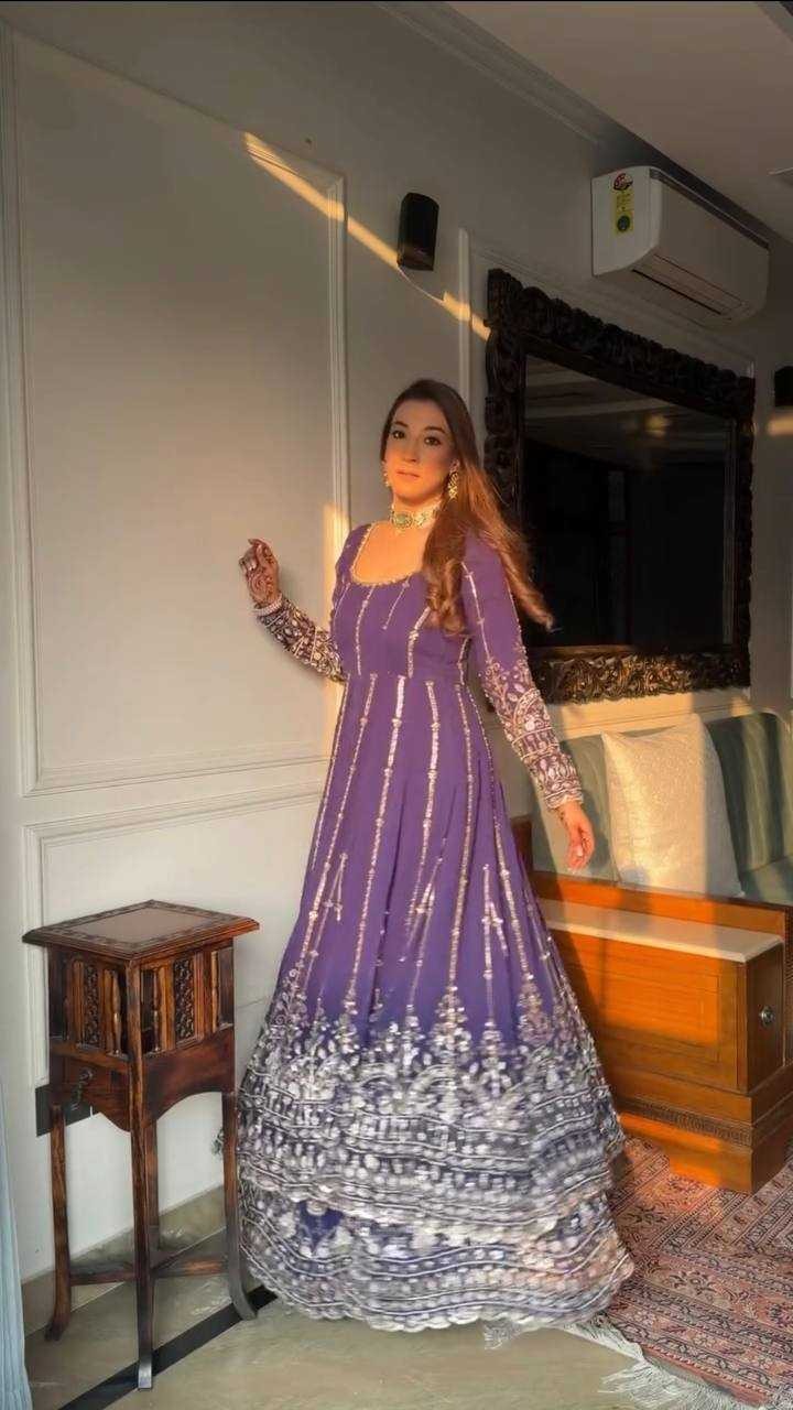 Elegant Georgette Embroidered Anarkali Suit Set with Dupatta | Festive & Party Wear
