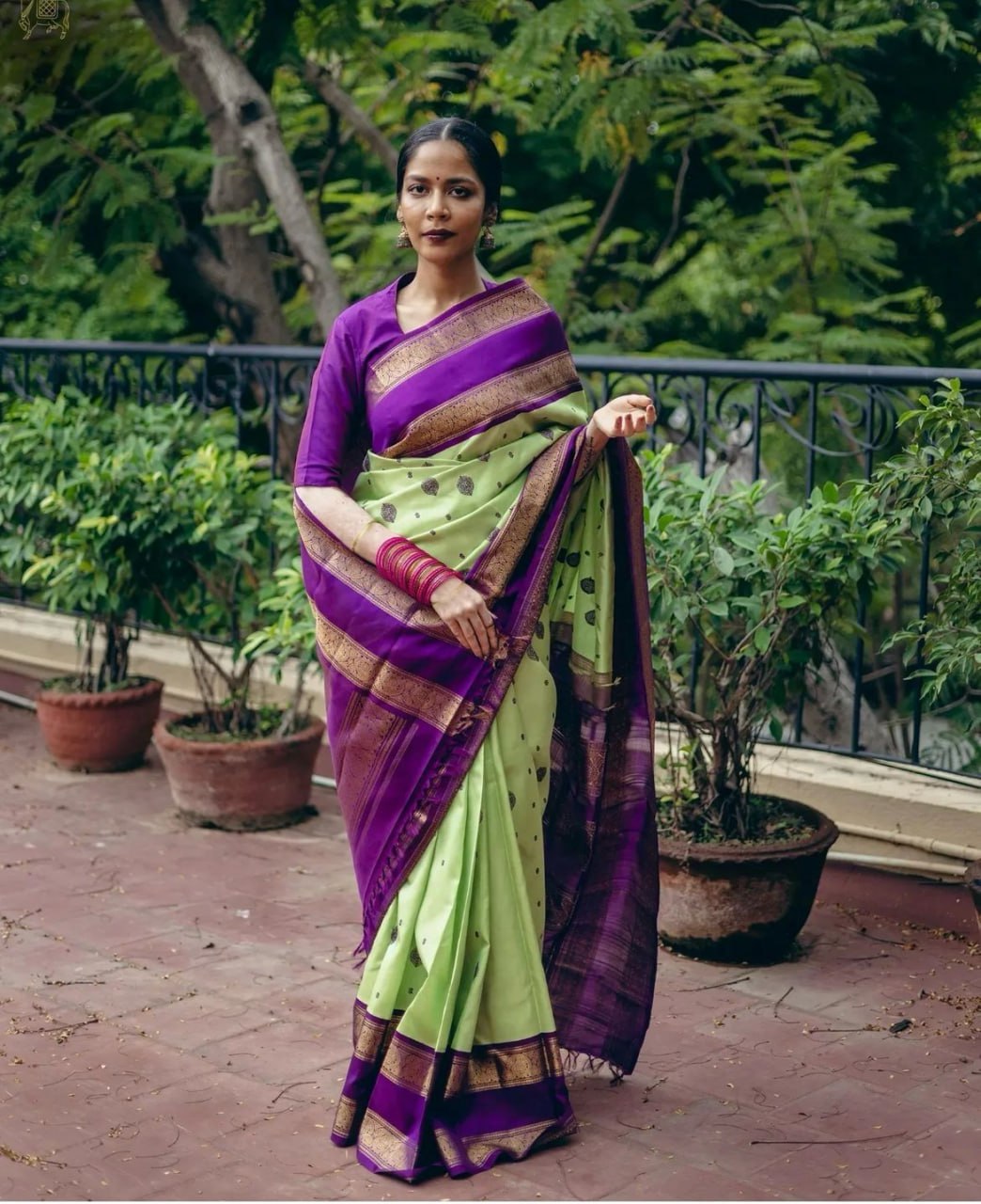 Tempting Pista Soft Silk Saree