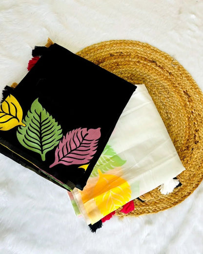 Pretty Black Soft Silk Saree