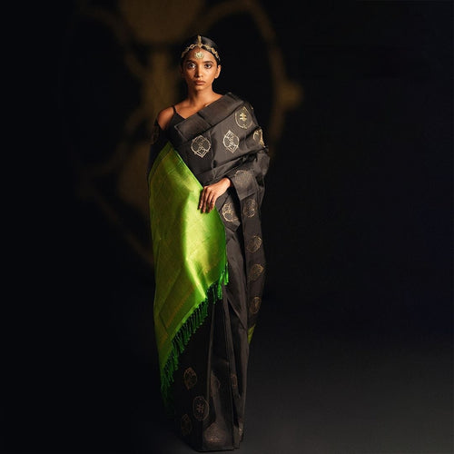 Majestic Black Soft Silk Saree