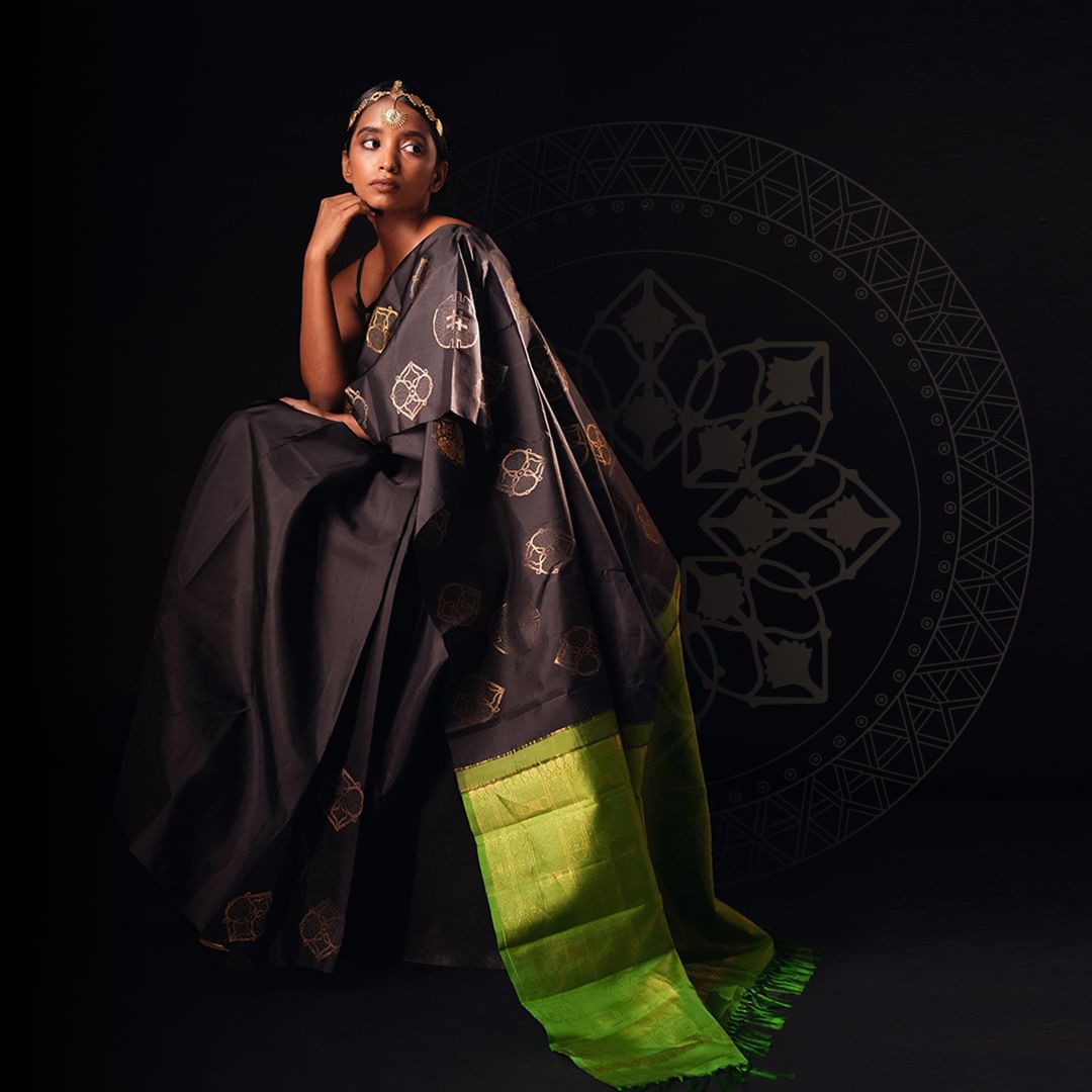 Majestic Black Soft Silk Saree