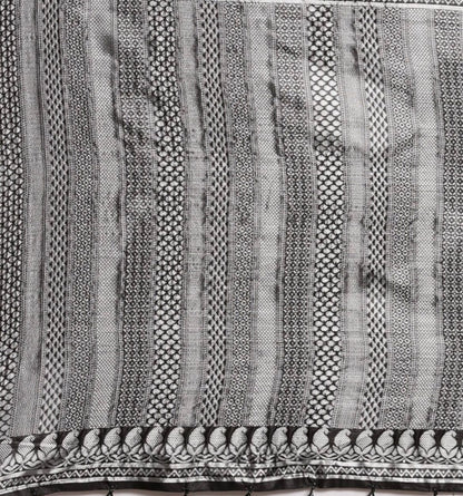 Black With Silver Banarasi Soft Silk Sarees