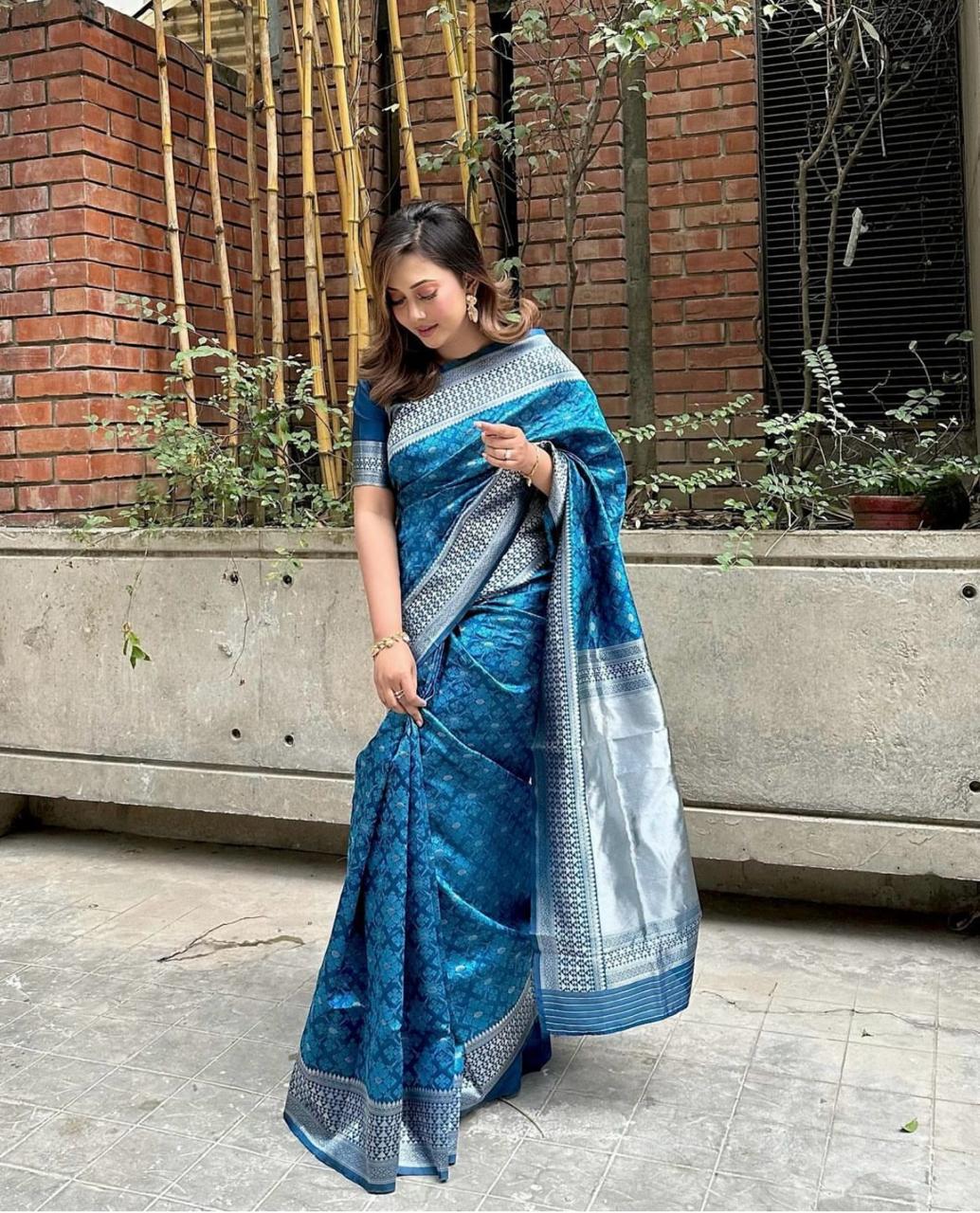 Pehnava Multy Color Woven Art Silk Saree