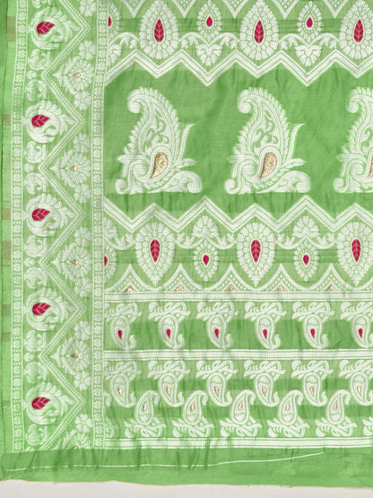 Aplomb Parrot Cotton Silk Saree