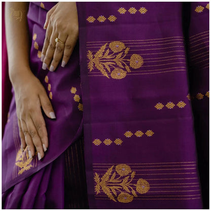 Redolent Purple Soft Silk Saree