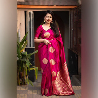 Impressive Dark Pink Soft Silk Saree