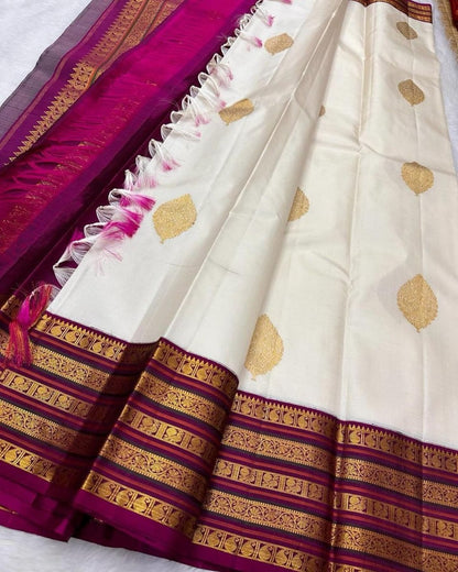 Amazing Off White Soft Silk Saree