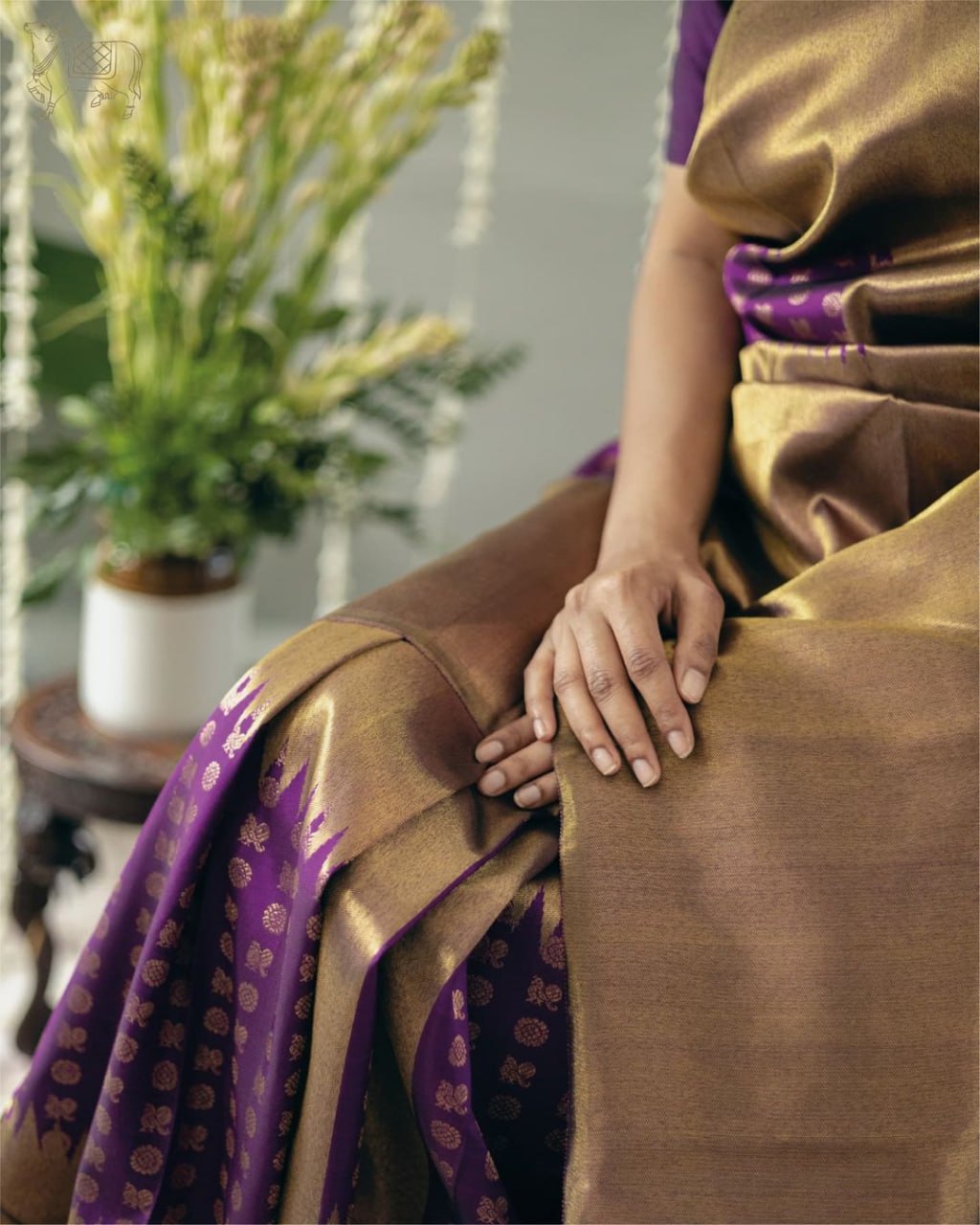 Fancifull Dark Lavendor Soft Silk Saree