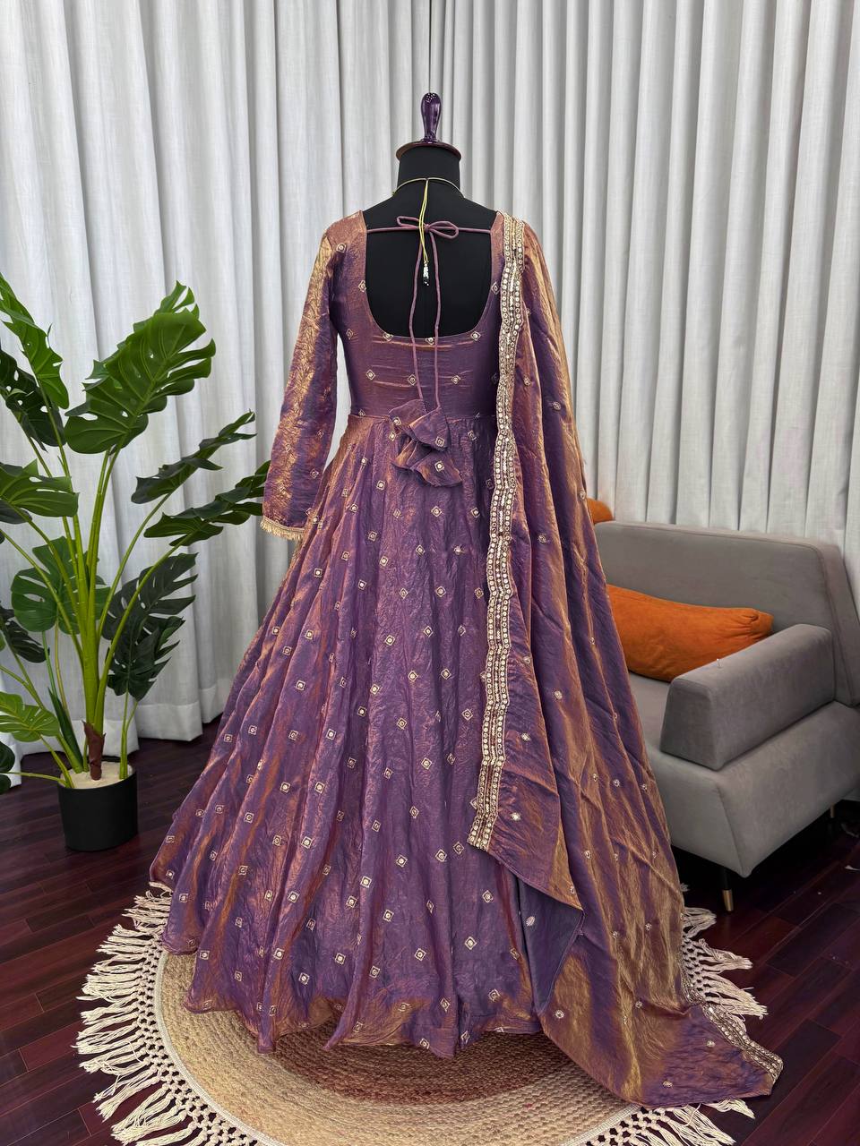 Designer Embellished Anarkali Suit Set with Dupatta – Elegant Festive Wear