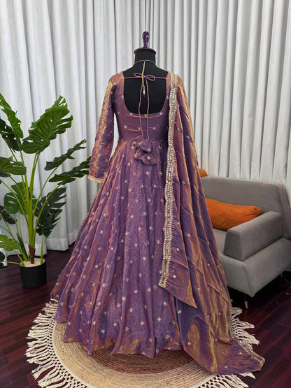 Designer Embellished Anarkali Suit Set with Dupatta – Elegant Festive Wear