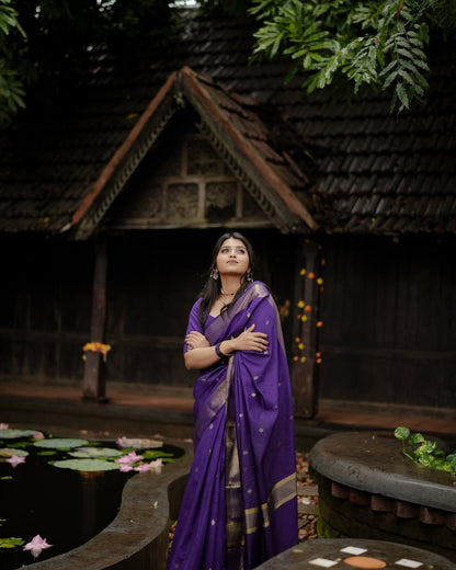 Mysore – Soft Cotton Silk Saree with Rich Jaquard Weaving and Grand Pallu